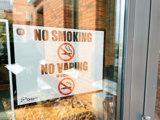 No smoking no vaping sign in window