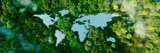 A lake in the shape of the world's continents in the middle of untouched nature. A metaphor for conservation, climate change, global warming and the fragility of nature.