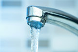Water coming out of a tap
