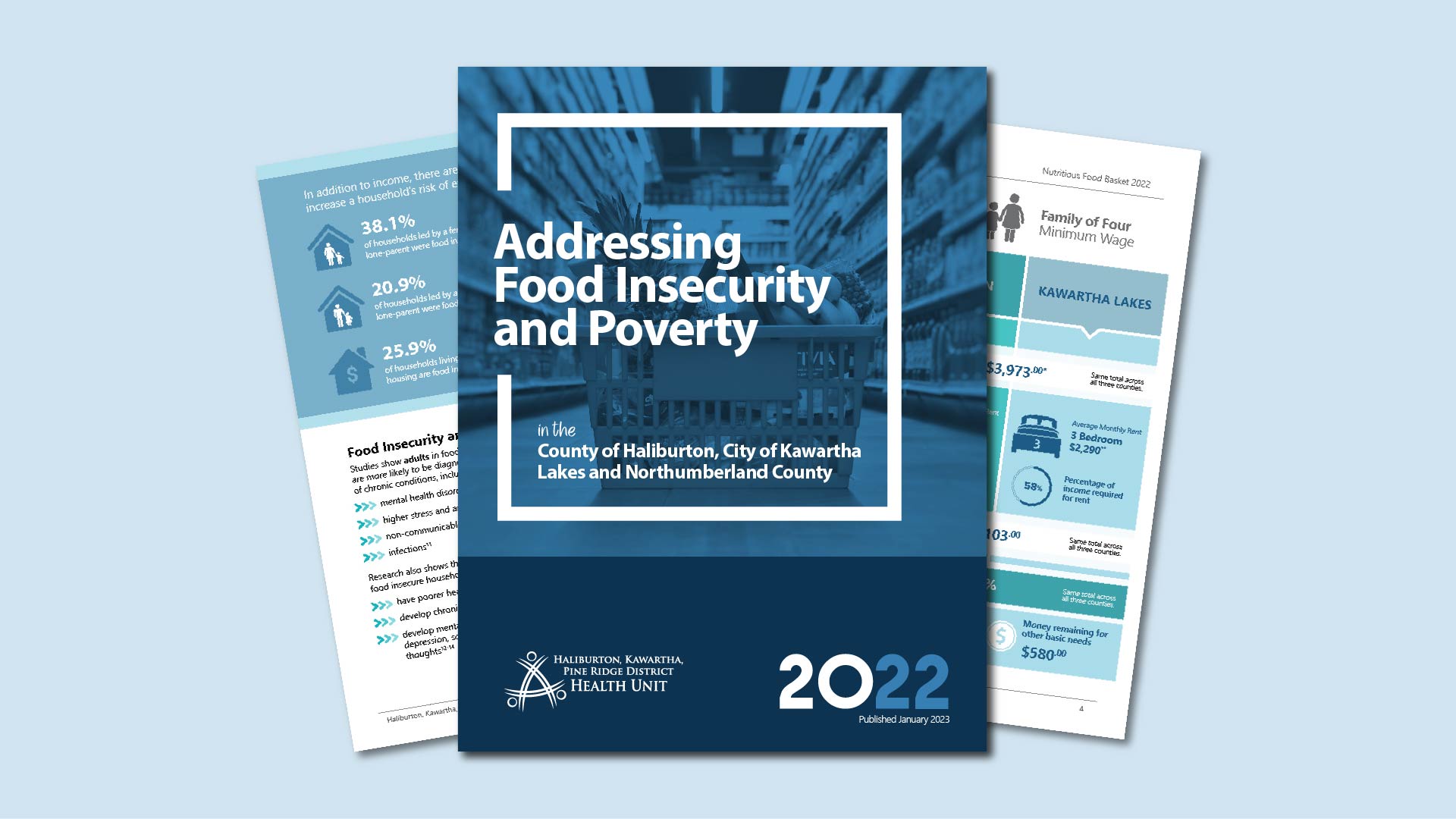 Cover of 'Addressing Food Insecurity and Poverty 2022' report